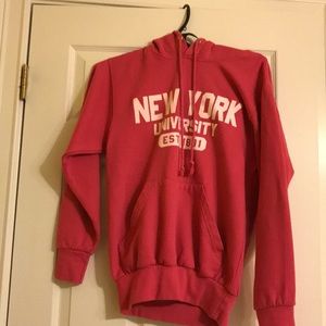 Pink New York University Hoodie